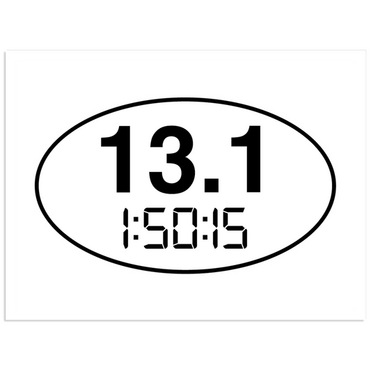 13.1 Finish Time Sticker