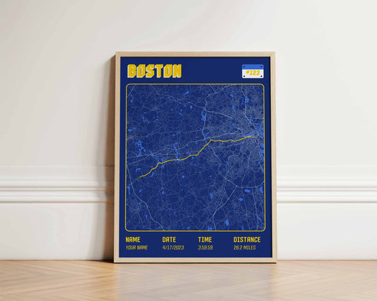 Boston Marathon Custom Race Poster