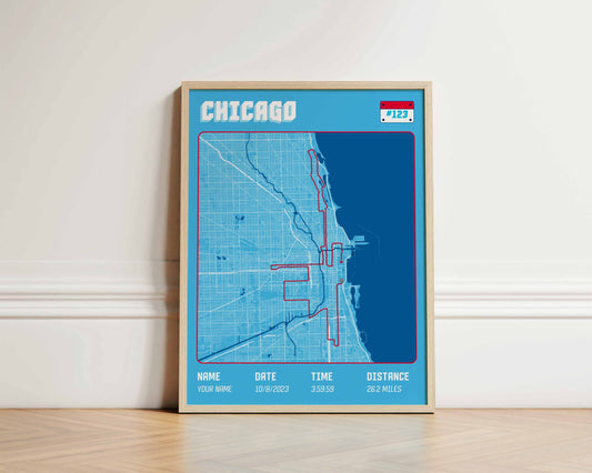 Chicago Marathon Custom Race Poster