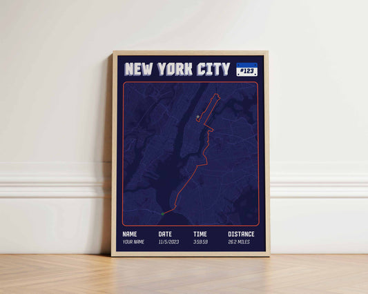 New York City Marathon Custom Race Poster